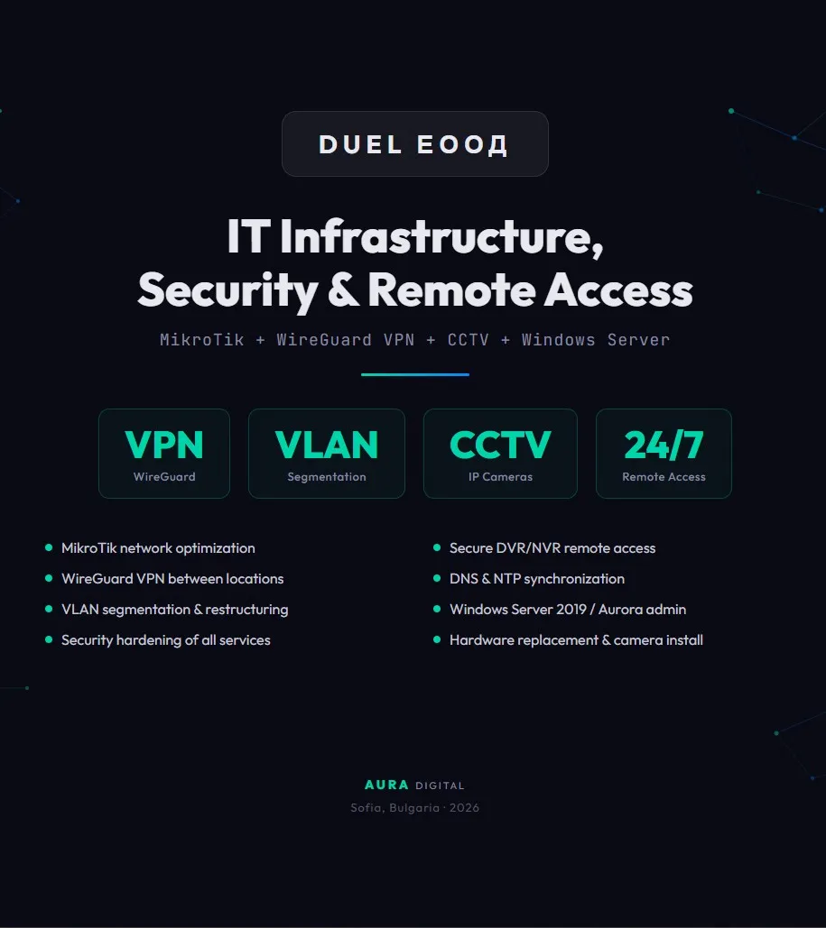 DUEL ЕООД — IP камери и видеонаблюдение