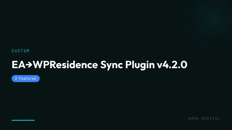 EA→WPResidence Sync Plugin v4.2.0